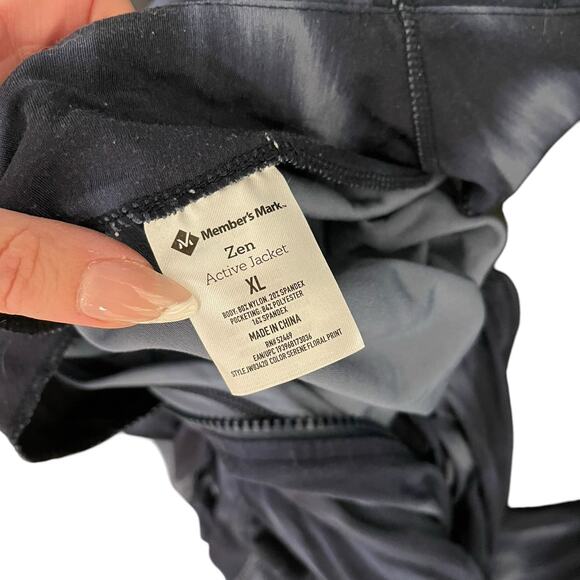 Member's Mark XL Zen Active Jacket Blue Tie Dye Full Zip Pockets Workout - Picture 2 of 10